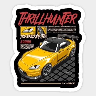 Yellow s2000 Sticker